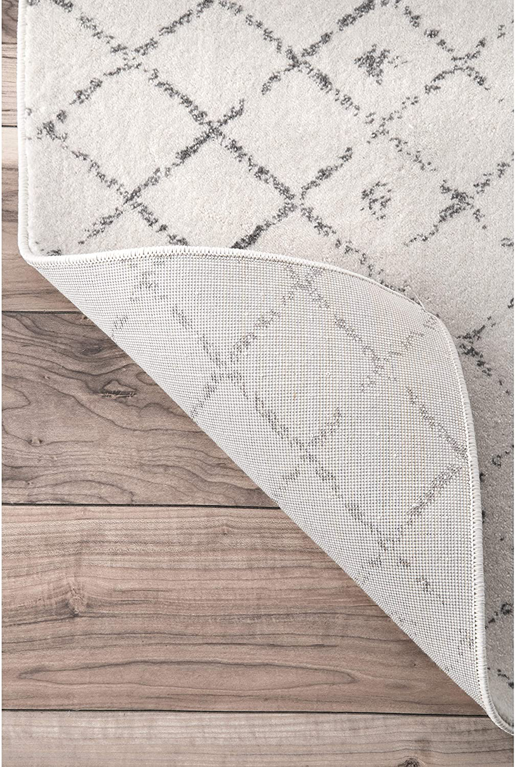 nuLOOM Moroccan Blythe Accent Rug, 2' x 3', Grey/Off-white