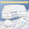 Waterproof Mattress Pad King Size, Soft and Breathable Quilted Mattress Protector, 6''-18'' Deep Pocket Fitted Mattress Cover, White