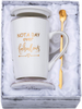 Jumway Not A Day Over Fabulous Mug - Birthday Gifts for Women - Funny Birthday Gift Ideas for Her, Friends, Coworkers, Her, Wife, Mom, Daughter, Sister, Aunt Ceramic Marble Mug 14 Oz White