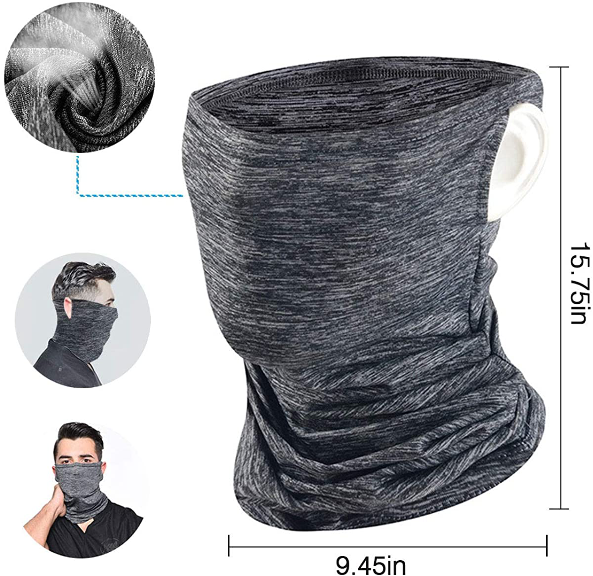 Neck Gaiter Balaclava Bandana Headwear, Ice Silk Cooling Sports Face Scarf for Dust Outdoors