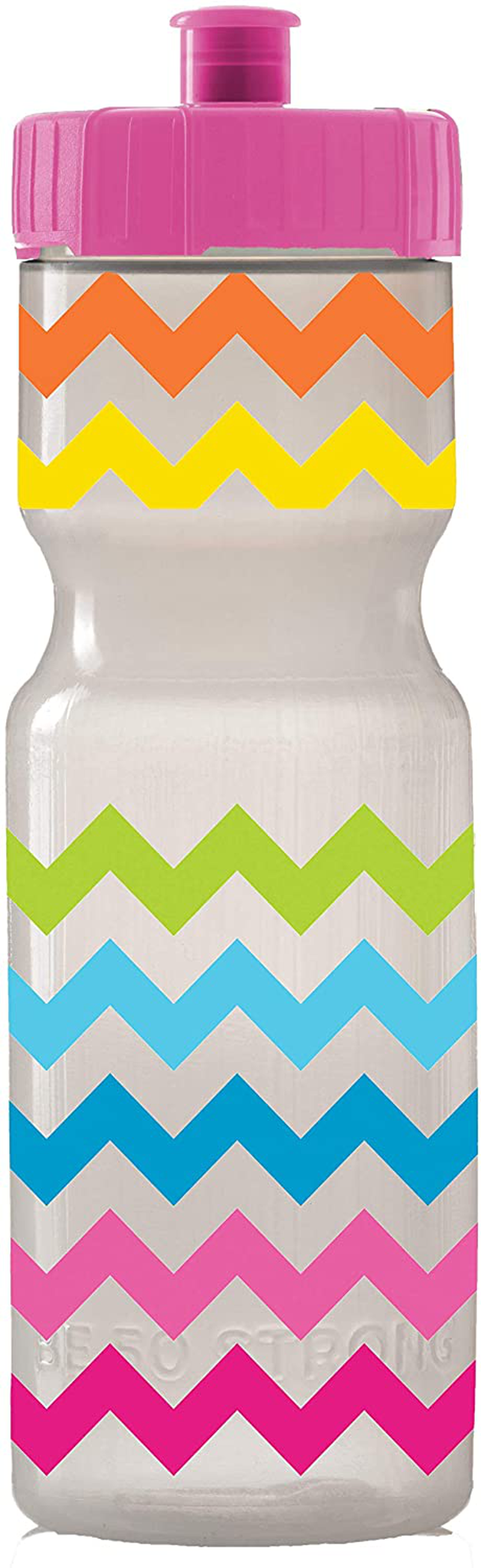 Kids Sports Squeeze Water Bottle - 22 oz. BPA Free Sport Bottle W/ Easy Open Push/Pull Cap - Durable Bottles Perfect for Boys & Girls, School & Sports - Made in USA (Baseball)