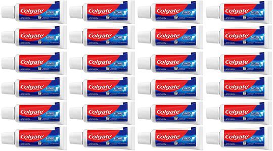 Colgate Cavity Protection Travel Toothpaste with Fluoride, TSA Approved Size - 1 ounce (24 Pack)