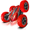 Toys Remote Control Car for Kids: Red 4WD Stunt RC Cars with 2 Rechargeable Battery - Double Sliding Hobby Car Birthday Gifts for Toddlers at Age of 6 7 8 9 10 Boys & Girls