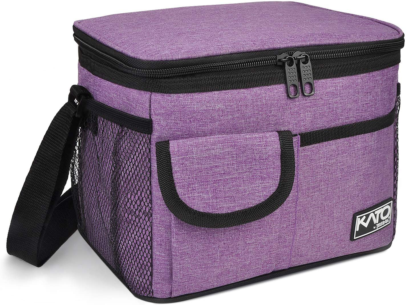 Insulated Lunch Box for Women Men, Leakproof Thermal Reusable Lunch Bag with 4 Pockets for Adult & Kids, Lunch Bag Cooler Tote for Office Work by Tirrinia, Purple