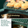 Chihee Deep Fryer with Thermometer 304 Stainless Steel Fry Pot Non-stick Frying Pot with Lid Oil Strainer Rack Beak Diversion Perfect for Family Frying Tempura, French Fries and Chicken Nuggets
