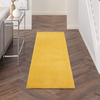 Nourison Essentials Solid Contemporary Yellow 2'x6' Runner Rug , 2' X 6'