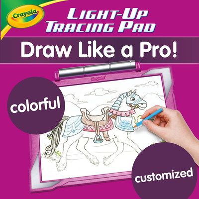 Crayola Light Up Tracing Pad Pink, Gifts for Girls & Boys, Age 6, 7, 8, 9