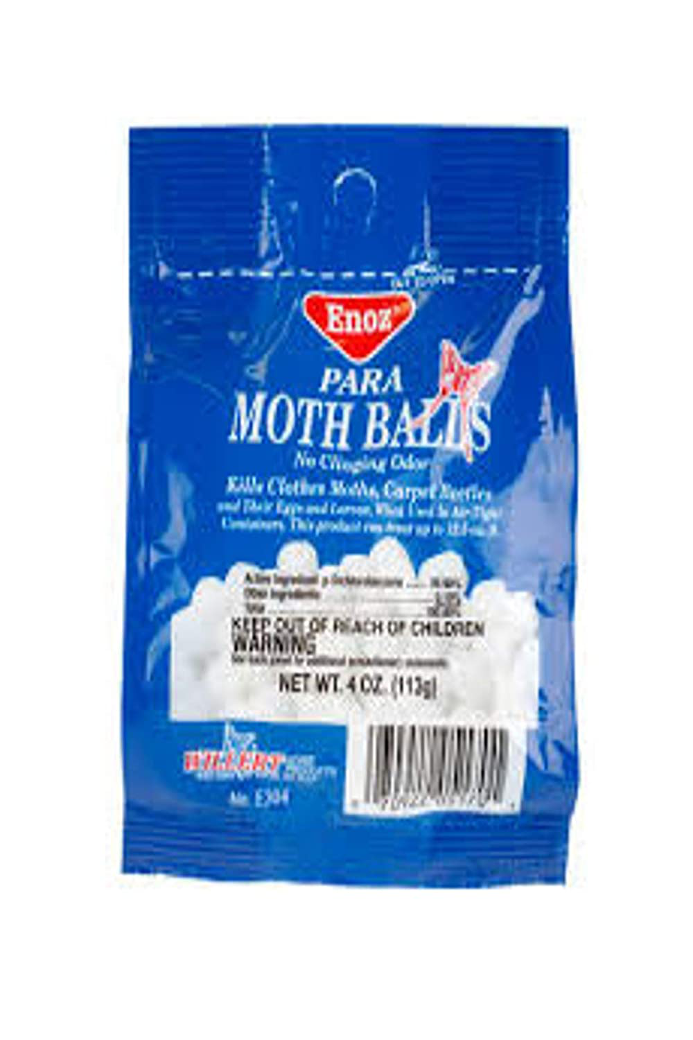 Enoz Moth Balls 4oz, 6-Packages Protects Against Clothes Moths, Carpet Beetles and Their Eggs and Larvae. Moth Killer