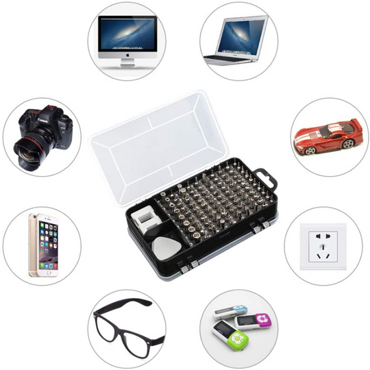 110 Piece Precision Magnetic Screwdriver Set with Case