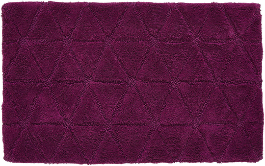 Luxury Diamond Chenille Bath Rug, Non-Slip, Absorbent Plush Bath Mat for Tub, Shower and Bathroom