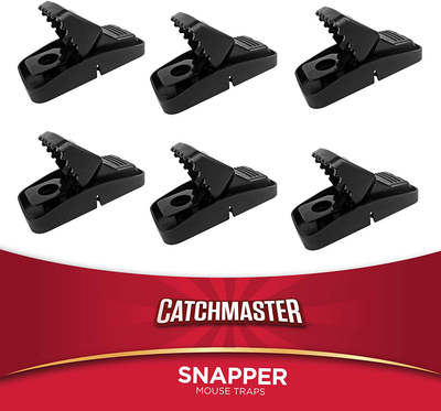 Catchmaster Snapper Quick-Set Reusable Snap Mouse Traps - 6 Pack