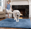 Gorilla Grip Original Ultra Soft Area Rug, 5x7 FT, Many Colors, Luxury Shag Carpets, Fluffy Indoor Washable Rugs for Kids Bedrooms, Plush Home Decor for Living Room Floor, Nursery, Bedroom, Blue