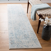 Safavieh Tulum Collection TUL264B Moroccan Boho Distressed Non-Shedding Stain Resistant Living Room Bedroom Runner, 2' x 13' , Ivory / Turquoise