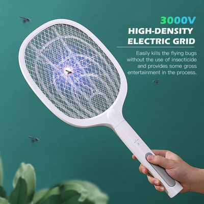 AICase Bug Zapper, 3000 Volt Indoor & Outdoor Electric Fly Swatter, USB Rechargeable Mosquito Killer Racket for Home Bedroom, Kitchen,Office, Backyard, Patio,Safe to Touch with 3-Layer Safety Mesh