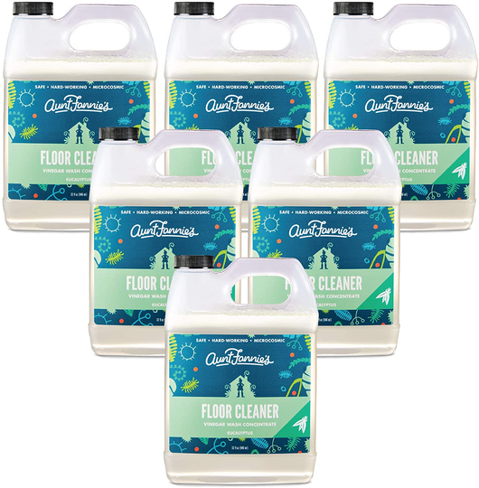 Aunt Fannie's Floor Cleaner Vinegar Wash - Multi-Surface Cleaner, 32 oz. (6-Pack, Eucalyptus)