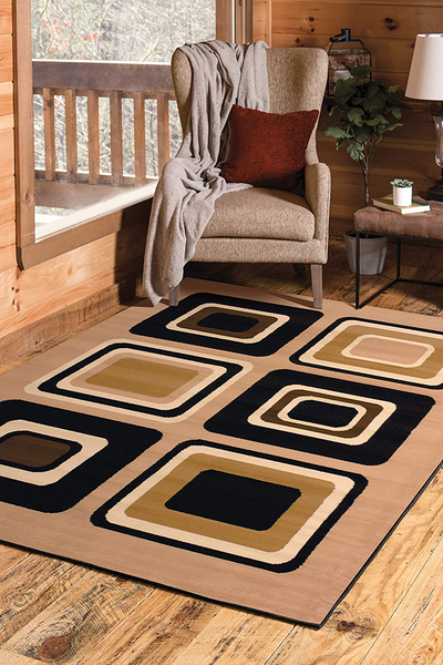 United Weavers of America Dallas Spaces Rug, 5 x 8', Brown