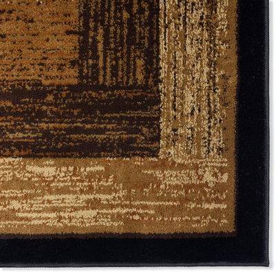 Home Dynamix Royalty Vega Modern Contemporary Area Rug, Black/Beige, 1'9"x7'2" Rectangle