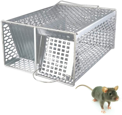 ROCKBIRDS Rat Traps - Humane Continuous Catch Live Animal Trap for Rat, Large Mouse, Chipmunk, Squirrel and Weasel, Reusable for Indoor and Outdoor Use, Safe for Kids and Pets 