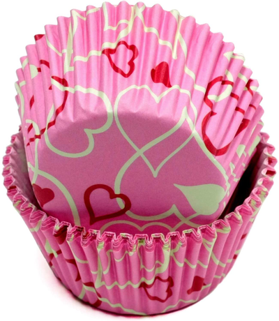 Chef Craft Paper Patterned Cupcake Liners, 50 count, Red/Green/White