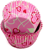 Chef Craft Paper Patterned Cupcake Liners, 50 count, Red/Green/White