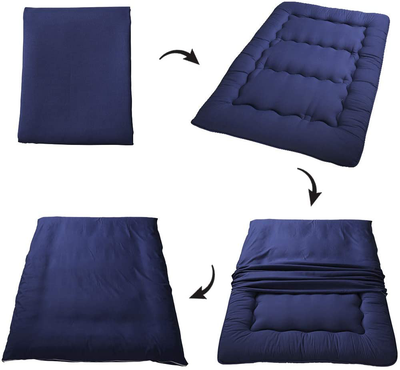 Futon Mattress Twin Size Japanese Floor Mattress, Thicken Tatami Mat Sleeping Pad Roll Up Mattress Guest Mattress Foldable Couch Bed Mattress Pad, Green