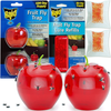 Raid Fruit Fly Trap (2 Pack Bundle) | 2 Lures + 2 Refills | Effective Fly Trap for Indoor Use | Fly Catcher and Gnat Trap for Kitchen & Dining Areas | Easy to Use & Safe Food-Based Lure Fly Catcher