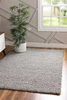 Unique Loom Solo Solid Shag Collection Area Modern Plush Rug Lush & Soft, 5', Graphite Gray