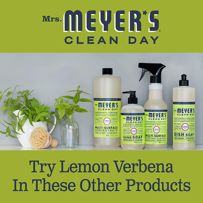 Mrs. Meyer's Clean Day Liquid Hand Soap Refill, Cruelty Free and Biodegradable Hand Wash Formula Made with Essential Oils, Lemon Verbena Scent, 33 oz