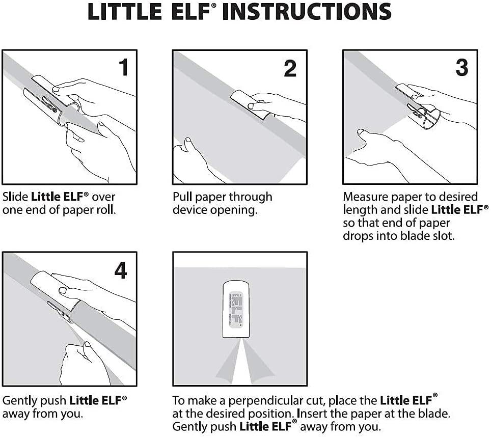 The Original Little ELF Gift Wrap Cutter (2-Pack) | As seen on Shark Tank | Wrapping Paper Cutter