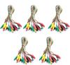WGGE WG-026 10 Pieces and 5 Colors Test Lead Set & Alligator Clips,20.5 inches (5 Pack)