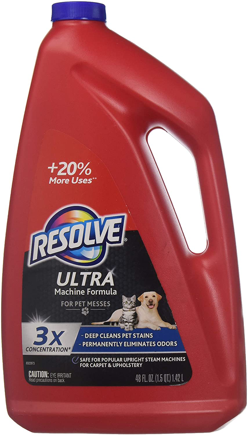 Resolve Ultra Pet Steam Carpet Cleaner Solution Shampoo, 48oz, 3X Concentrate, Safe for Bissell, Hoover & Rug Doctor