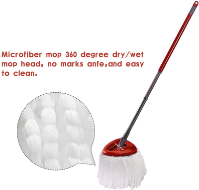 12 Pack Mop Replacement Heads Compatible with Spin Mop, Microfiber Spin Mop Refills, Easy Cleaning Mop Head Replacement