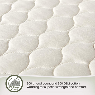 Whisper Organics 100% Organic Cotton Quilted Mattress Cover, 17" Deep - GOTS Certified (Twin)
