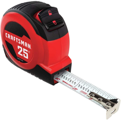 CRAFTSMAN Tape Measure, Self-Lock, 25-Foot (CMHT37225S)