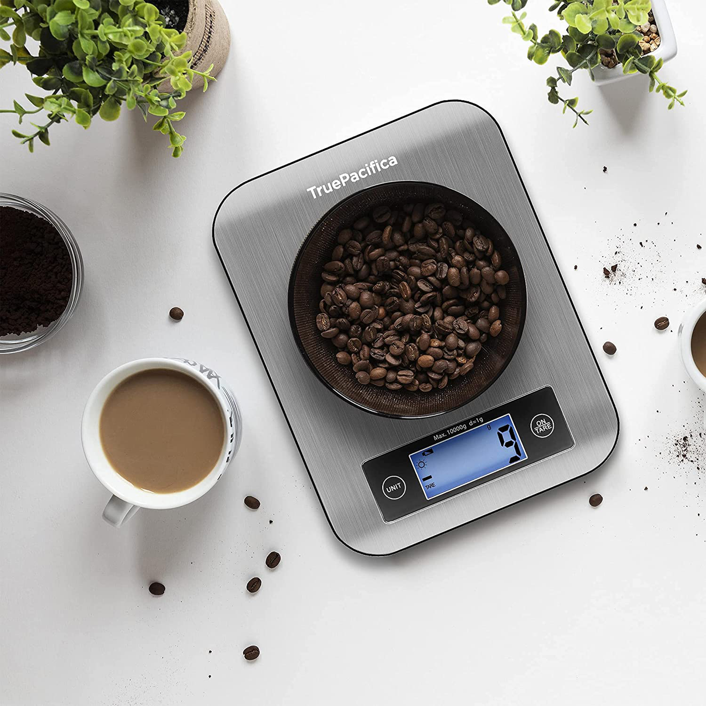 Large Food Scale with Weight in Grams and Ounces - 22lb Kitchen Digital Scale for Baking, Cooking, Weight Loss and More- Make Perfect Recipes by Measuring and Weighing with This Electronic Scale