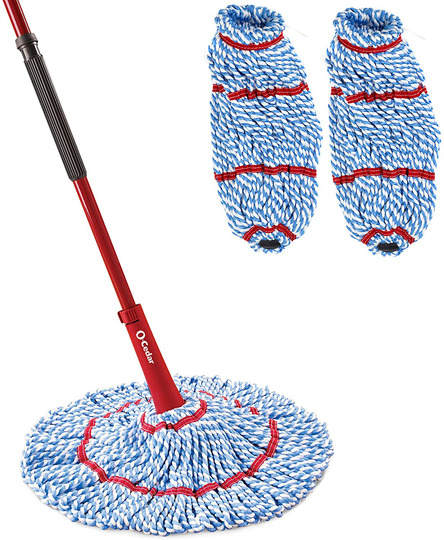 O-Cedar MicroTwist Microfiber Twist Mop with 2 Extra Refills