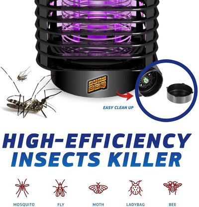 Bug Zapper Indoor and Outdoor - Insects Killer - Fly Trap Outdoor Patio - Insect Killer Zapper - Mosquito Trap - Insect Zapper - Mosquito Attractant Trap - Fly Zapper - Bug Zapper Table Top (Black)
