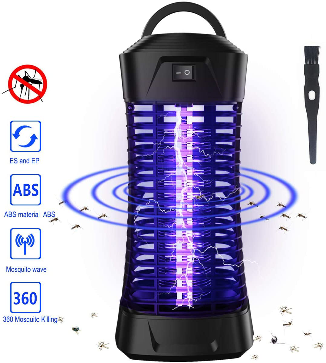 Bug Zapper Electric Mosquito Zapper Killer,Flying Insect Pest Trap Electronic Anti Pest Control Lights for Bedroom Kitchen Toilet Garden Home Indoor Use