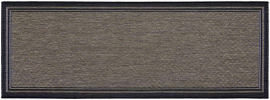 Gertmenian Tropical Collection Outdoor Rug Patio Area Carpet, 2x6 Runner, Nut Brown Black Border