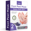 Foot Peel Mask (3 Pairs) - Foot Mask for Baby Feet and Remove Dead Skin - Baby Foot Peel Mask with Lavender and Aloe Vera Gel for Men and Women Feet Peeling Mask