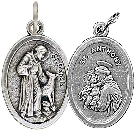 Religious Gifts St Francis Dog Tag - Saint Francis of Assisi Silver Tone Pet Medal, 1 Inch