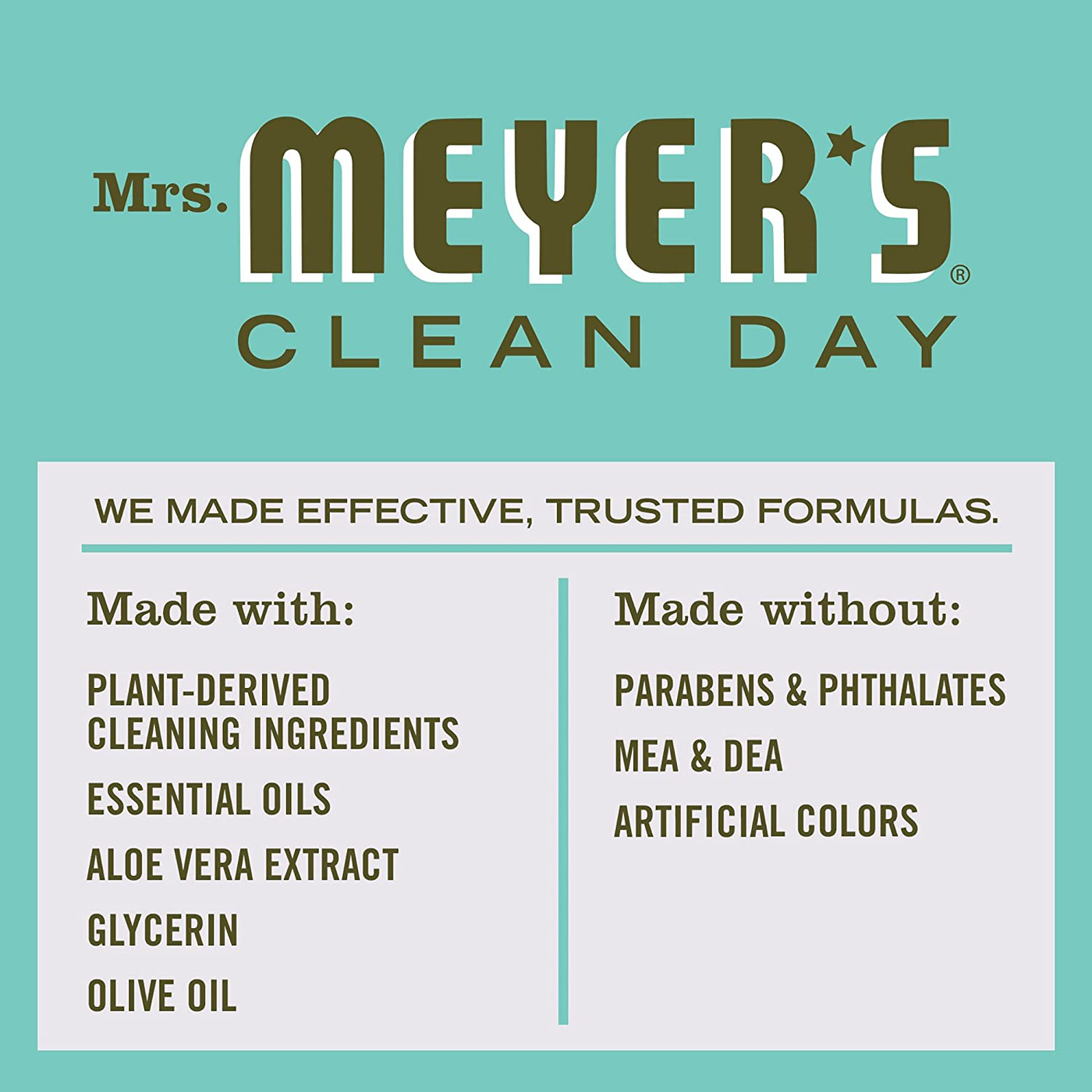 Mrs. Meyer's Clean Day Liquid Hand Soap, Cruelty Free and Biodegradable Hand Wash Formula Made with Essential Oils, Rosemary Scent, 12.5 oz - Pack of 3