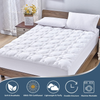 CozyLux King Mattress Pad Deep Pocket Non Slip Cotton Mattress Topper Breathable and Soft Quilted Fitted Mattress Cover Up to 18" Thick Pillowtop 450GSM Bed Mattress Pad White