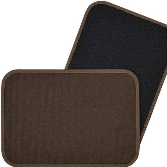 4 Piece Universal Carpeted Vehicle Floor Mats With Vinyl Heel Pad 