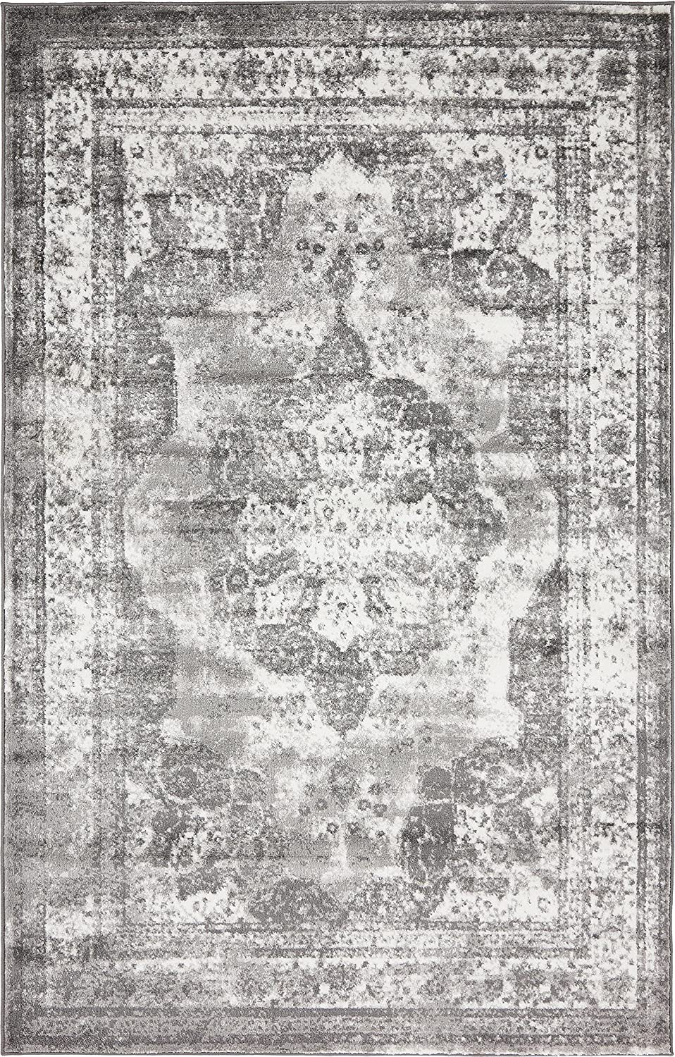 Unique Loom Sofia Collection Area Traditional Vintage Rug, French Inspired Perfect for All Home Décor, 4' 0 x 6' 0 Rectangular, Orange/Yellow