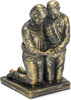 Dicksons Praying Husband and Wife 5 inch Grey Resin Stone Table Figurine