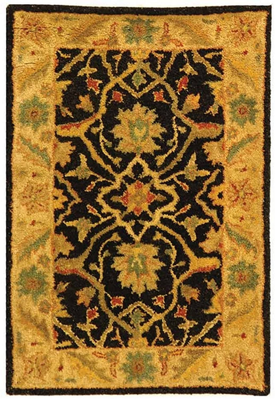 Safavieh Antiquity Collection AT14B Handmade Traditional Oriental Premium Wool Accent Rug, 2' x 3', Black