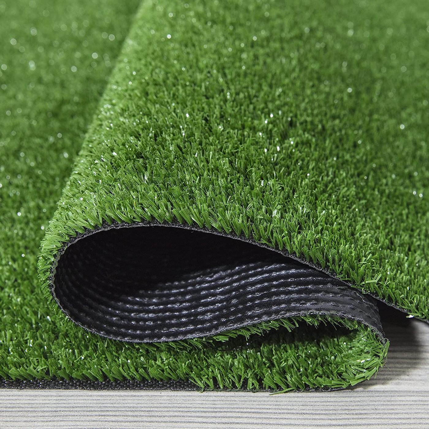 Ottomanson Evergreen Artificial Turf Area Rug, 2'7" X 7', Green