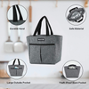 MAXTOP Lunch Bags for Women,Insulated Thermal Lunch Tote Bag,Lunch Box with Front Pocket for Office Work Picnic Shopping (Grey (Additional Zipper Pocket）, Large)