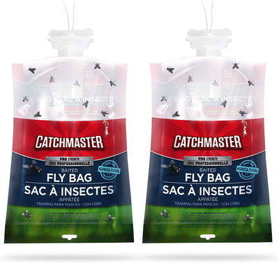 Catchmaster X-Large Outdoor Disposable Fly Bag Trap - Bulk Pack of 2 Fly Bags